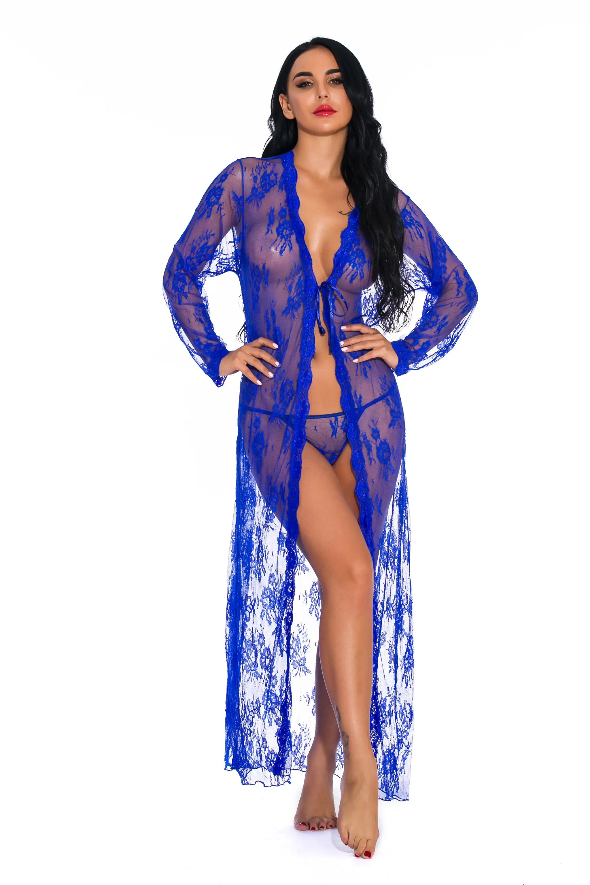 Women Sexy Lace Lingerie China Sexy  Robes Sexy Tops Sexy Kimonos SRK00004